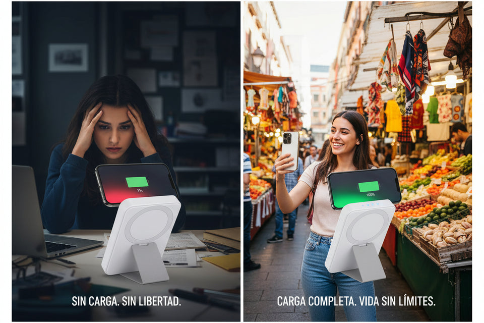 Power Bank Magnético de 10000mAh | Carregamento sem fio rápido e máxima portabilidade